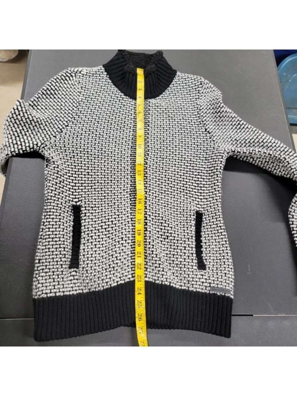 Krimson Klover MVP3 Full Zip Sweater Size M Merino Wool Blend Gray Elbow Patch - Picture 7 of 8